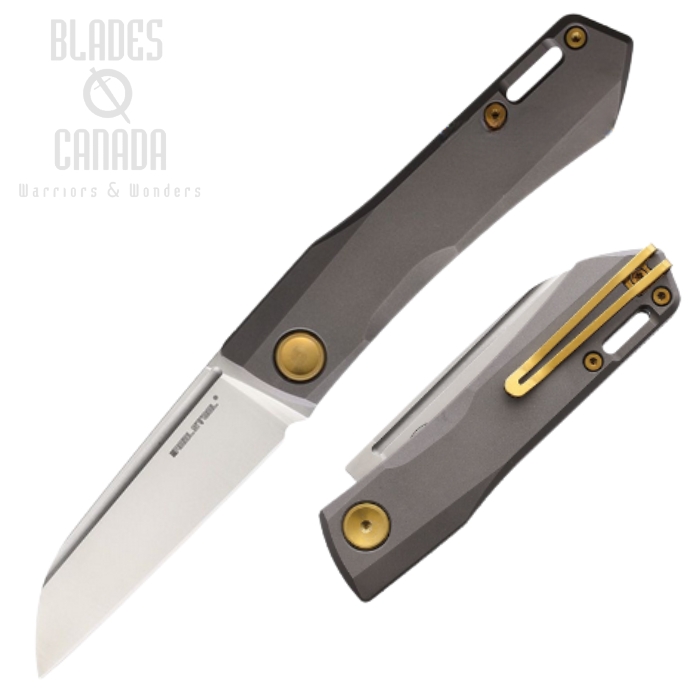 Real Steel Solis Slipjoint Folding Knife, N690 Satin, Titanium Grey, RS7062G